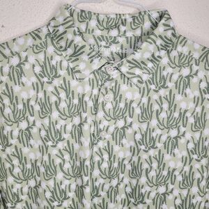 NWOT Mizzen + Main Versa Polo Mens M Cactus Print Moisture Wicking Golf Shirt